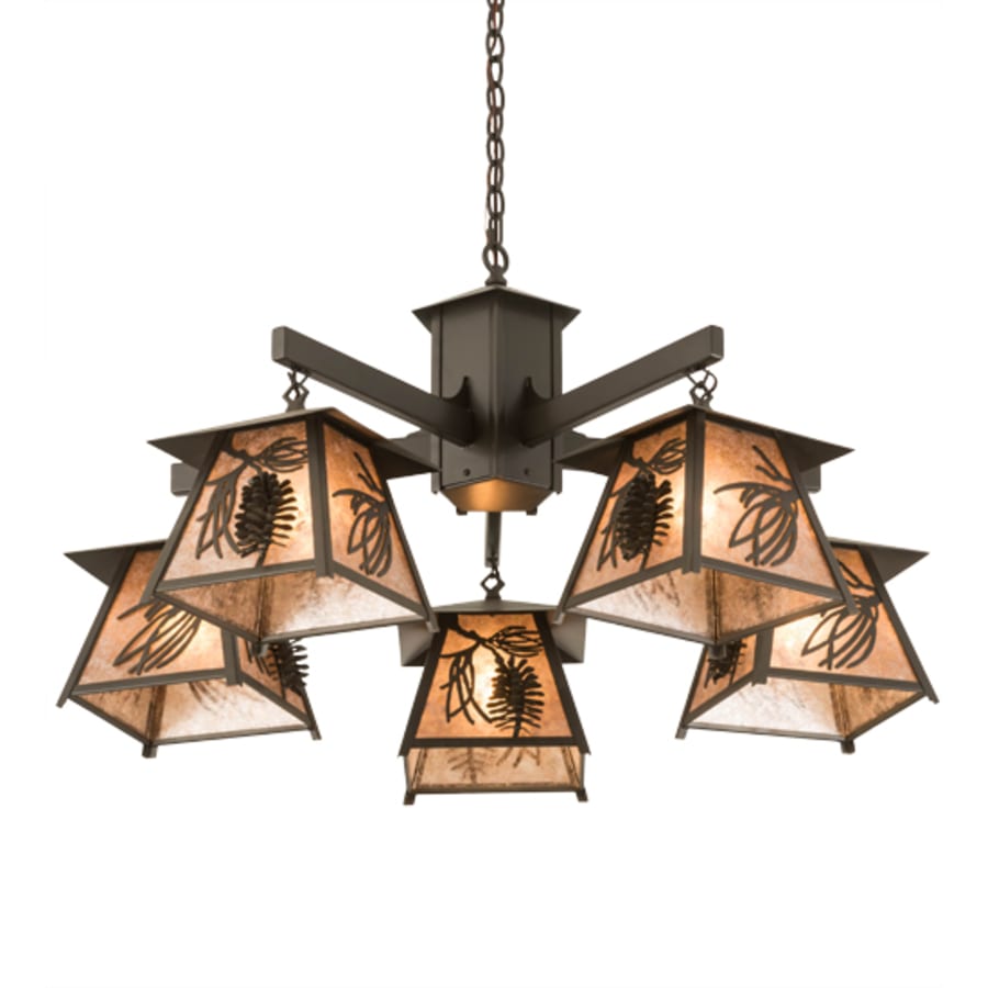 Meyda Tiffany Scotch Pine 5 Light 40" Wide Chandelier