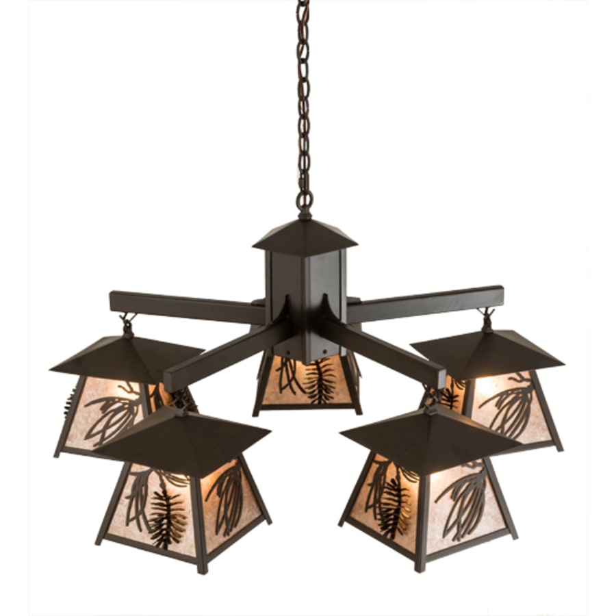 Meyda Tiffany Scotch Pine 5 Light 40" Wide Chandelier