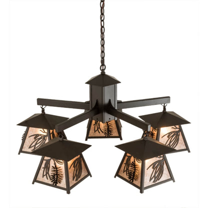 Meyda Tiffany Scotch Pine 5 Light 40" Wide Chandelier