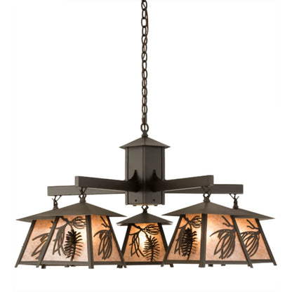 Meyda Tiffany Scotch Pine 5 Light 40" Wide Chandelier