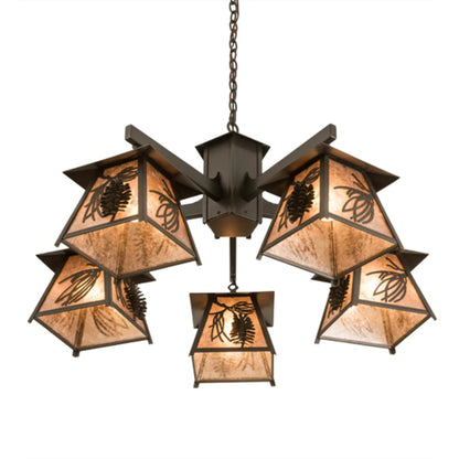 Meyda Tiffany Scotch Pine 5 Light 40" Wide Chandelier
