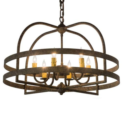Meyda Tiffany Aldari 6 Light 22" Wide Taper Candle Style Chandelier