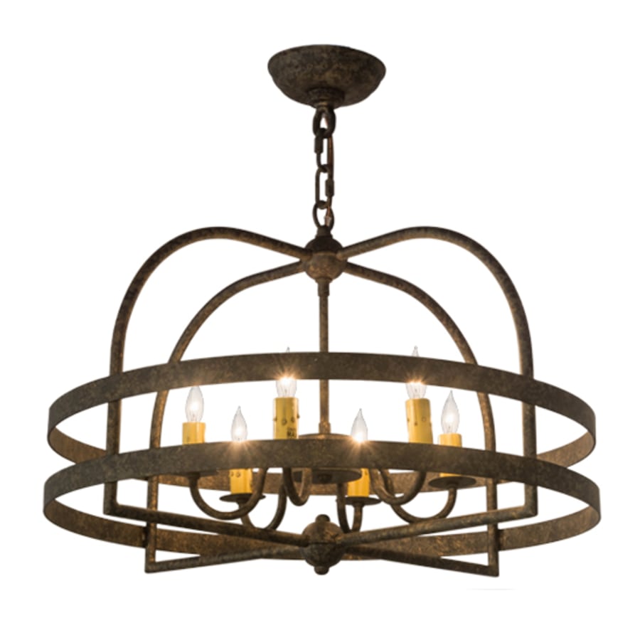 Meyda Tiffany Aldari 6 Light 22" Wide Taper Candle Style Chandelier