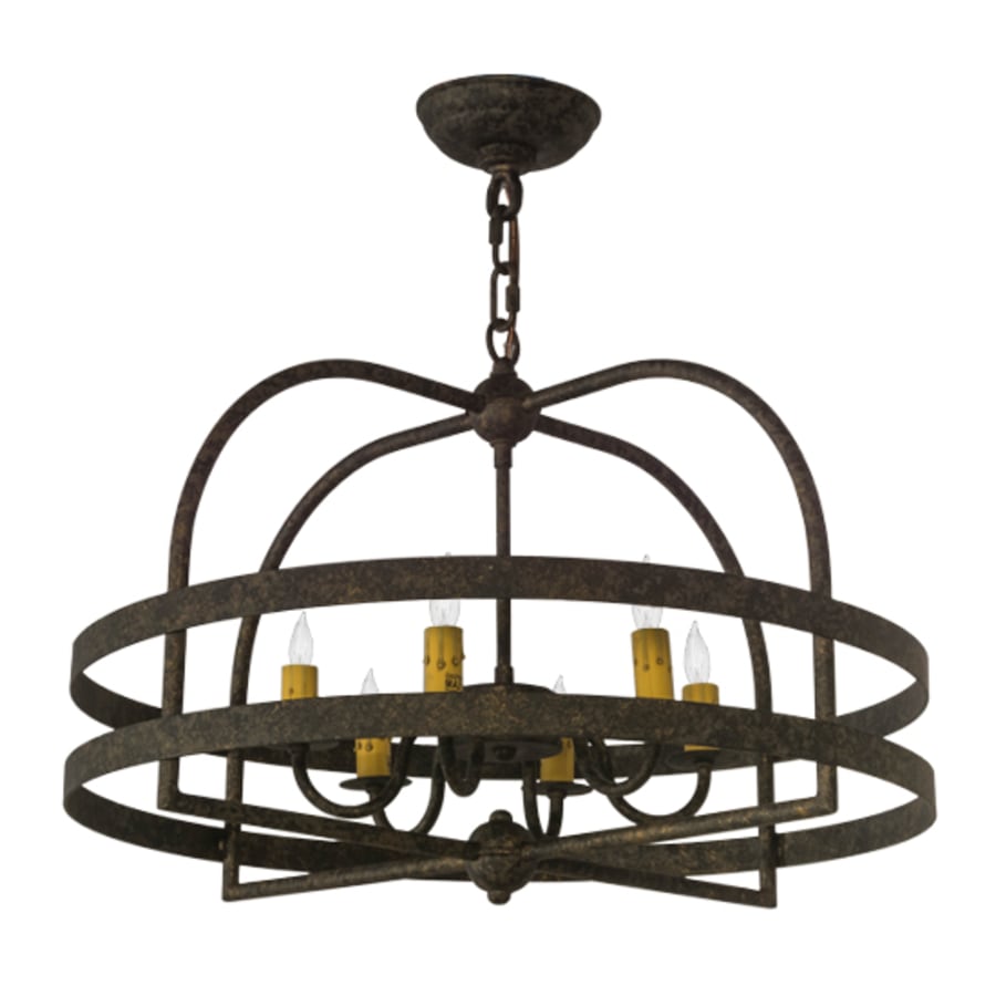 Meyda Tiffany Aldari 6 Light 22" Wide Taper Candle Style Chandelier