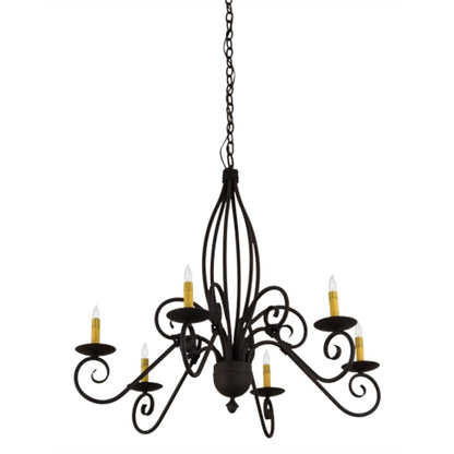 Meyda Tiffany Squire 6 Light 36" Wide Taper Candle Style Chandelier