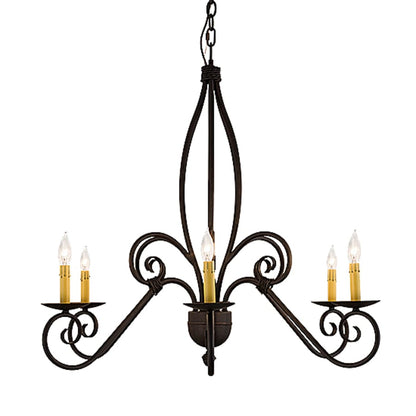 Meyda Tiffany Squire 6 Light 36" Wide Taper Candle Style Chandelier