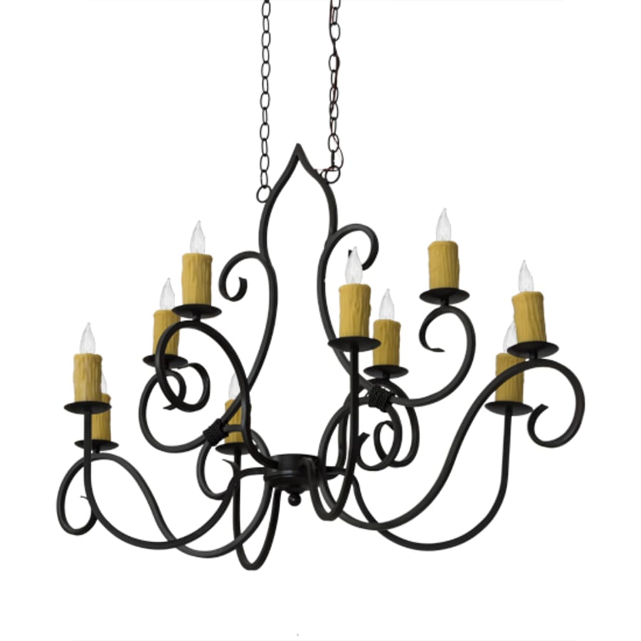 Meyda Tiffany Long Clifton 10 Light 48" Wide Taper Candle Style Chandelier