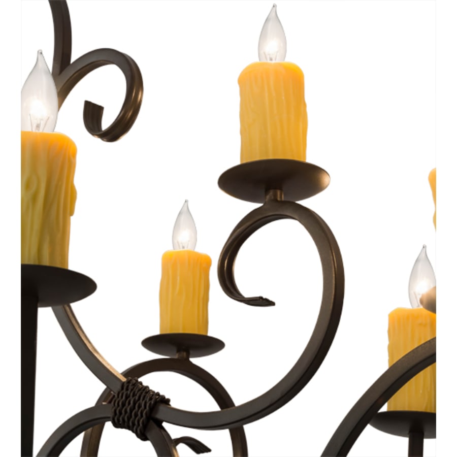 Meyda Tiffany Long Clifton 10 Light 48" Wide Taper Candle Style Chandelier