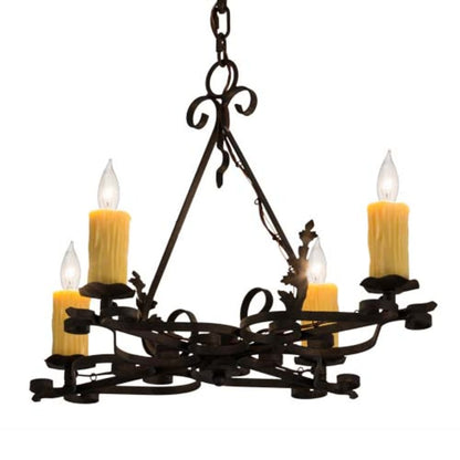 Meyda Tiffany Elianna 4 Light 22" Wide Taper Candle Style Chandelier