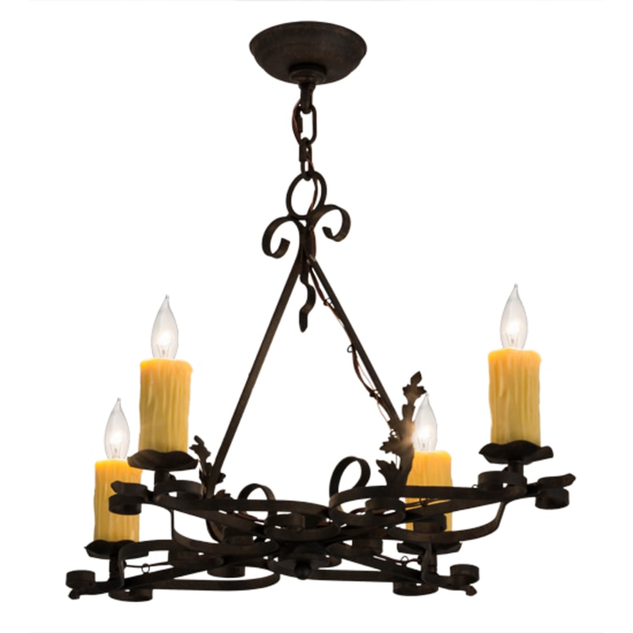 Meyda Tiffany Elianna 4 Light 22" Wide Taper Candle Style Chandelier