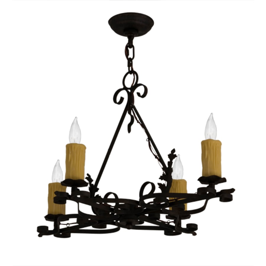 Meyda Tiffany Elianna 4 Light 22" Wide Taper Candle Style Chandelier