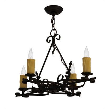 Meyda Tiffany Elianna 4 Light 22" Wide Taper Candle Style Chandelier