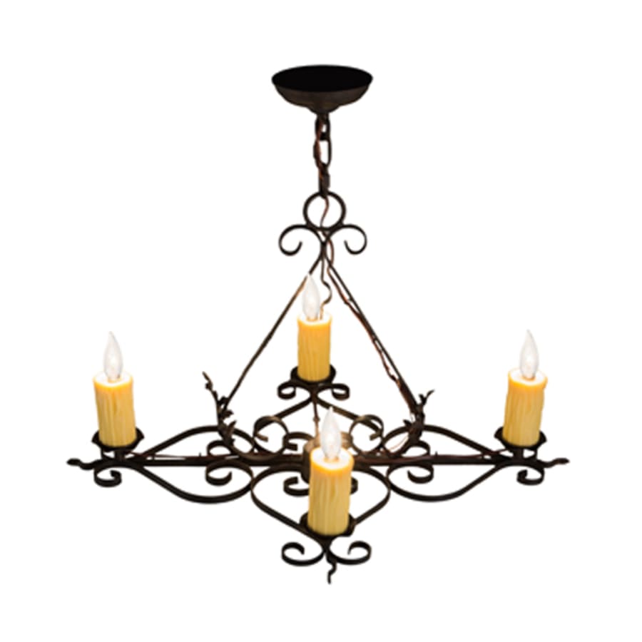 Meyda Tiffany Elianna 4 Light 22" Wide Taper Candle Style Chandelier