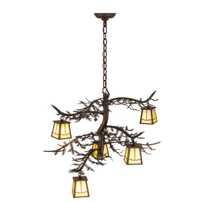 Meyda Tiffany Pine Branch Valley View 5 Light 29" Wide Chandelier