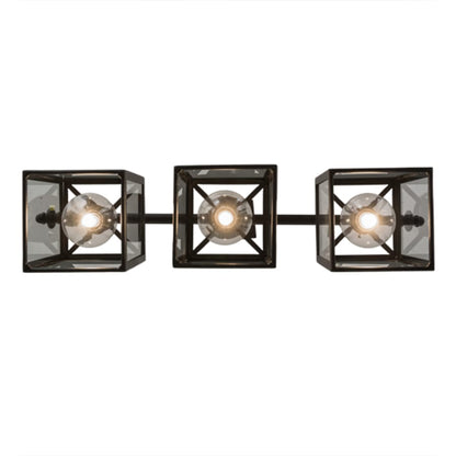 Meyda Tiffany Quadrato Bloc 3 Light 39" Wide Linear Pendant