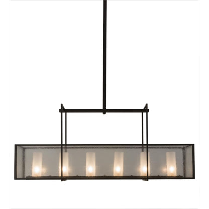 Meyda Tiffany Nelson 6 Light 57" Wide Pillar Candle Linear Pendant