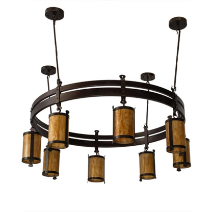 Meyda Tiffany Beartooth 8 Light 67" Wide Ring Chandelier