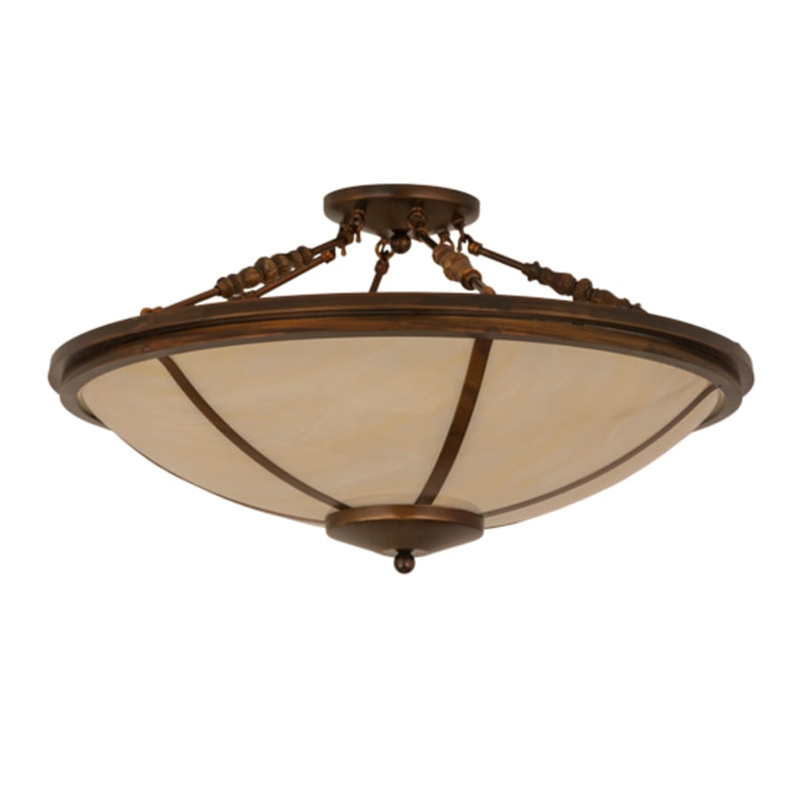 Meyda Tiffany Commerce 4 Light 31" Wide Semi-Flush Bowl Ceiling Fixture - Vintage Copper Finish