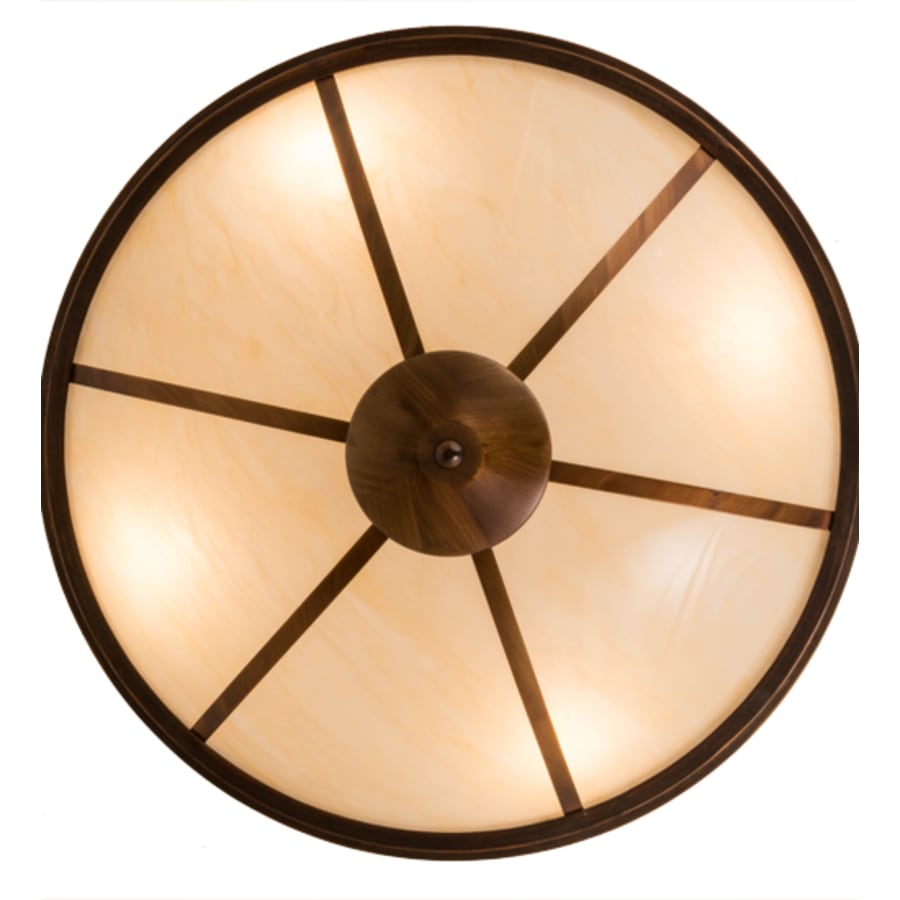 Meyda Tiffany Commerce 4 Light 31" Wide Semi-Flush Bowl Ceiling Fixture - Vintage Copper Finish