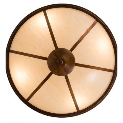 Meyda Tiffany Commerce 4 Light 31" Wide Semi-Flush Bowl Ceiling Fixture - Vintage Copper Finish
