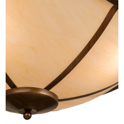 Meyda Tiffany Commerce 4 Light 31" Wide Semi-Flush Bowl Ceiling Fixture - Vintage Copper Finish