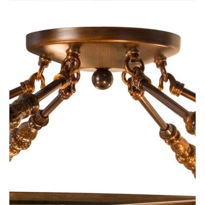 Meyda Tiffany Commerce 4 Light 31" Wide Semi-Flush Bowl Ceiling Fixture - Vintage Copper Finish