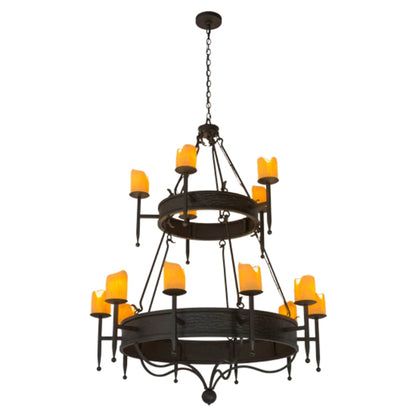 Meyda Tiffany Marta 15 Light 51" Wide Ring Chandelier
