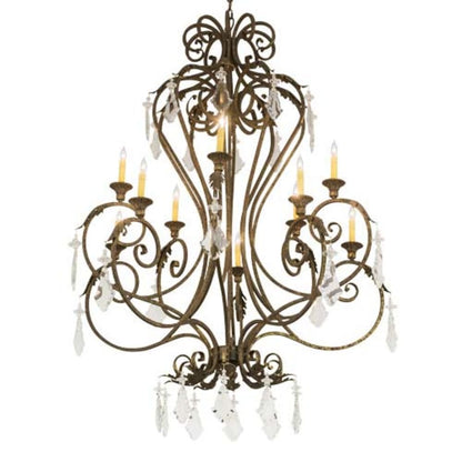 Meyda Tiffany Josephine 10 Light 48" Wide Taper Candle Style Chandelier