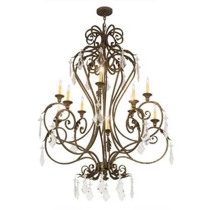 Meyda Tiffany Josephine 10 Light 48" Wide Taper Candle Style Chandelier