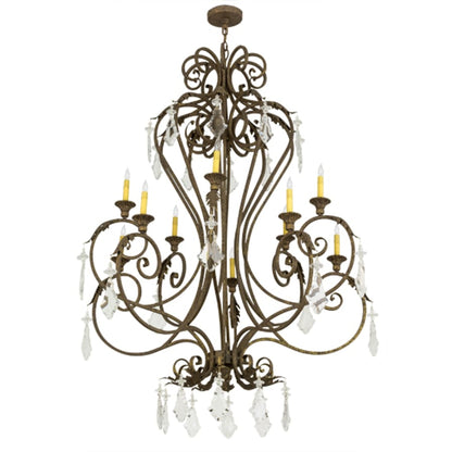 Meyda Tiffany Josephine 10 Light 48" Wide Taper Candle Style Chandelier