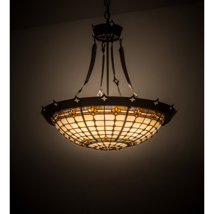 Meyda Tiffany Fleur-de-Lite 4 Light 26" Wide Pendant