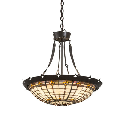 Meyda Tiffany Fleur-de-Lite 4 Light 26" Wide Pendant