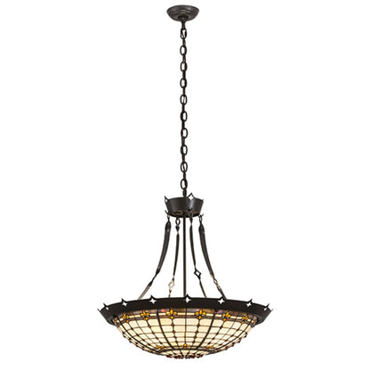 Meyda Tiffany Fleur-de-Lite 4 Light 26" Wide Pendant