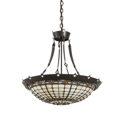 Meyda Tiffany Fleur-de-Lite 4 Light 26" Wide Pendant