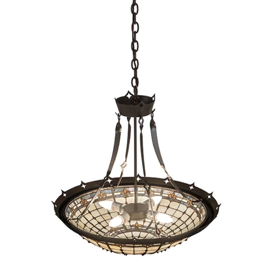 Meyda Tiffany Fleur-de-Lite 4 Light 26" Wide Pendant