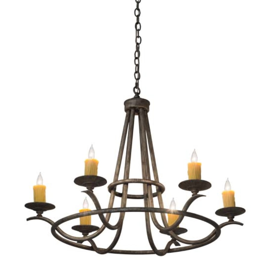 Meyda Tiffany Octavia 6 Light 36" Wide Taper Candle Style Chandelier