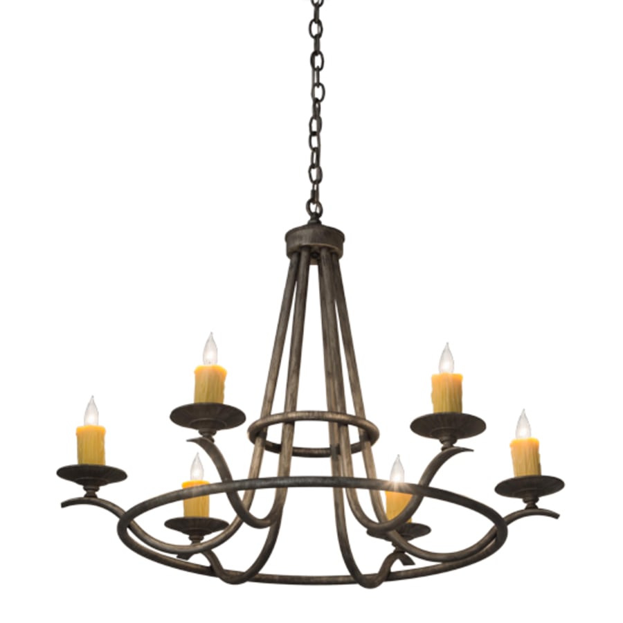 Meyda Tiffany Octavia 6 Light 36" Wide Taper Candle Style Chandelier