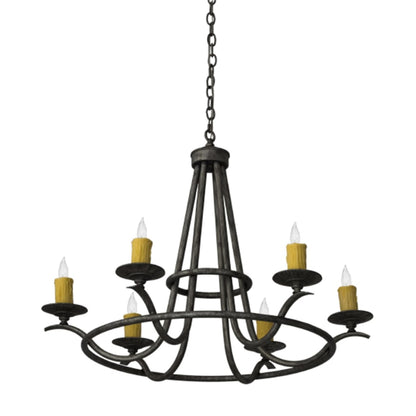 Meyda Tiffany Octavia 6 Light 36" Wide Taper Candle Style Chandelier