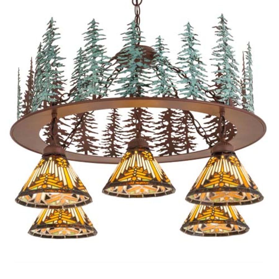 Meyda Tiffany Nuevo Mission 5 Light 34" Wide Chandelier