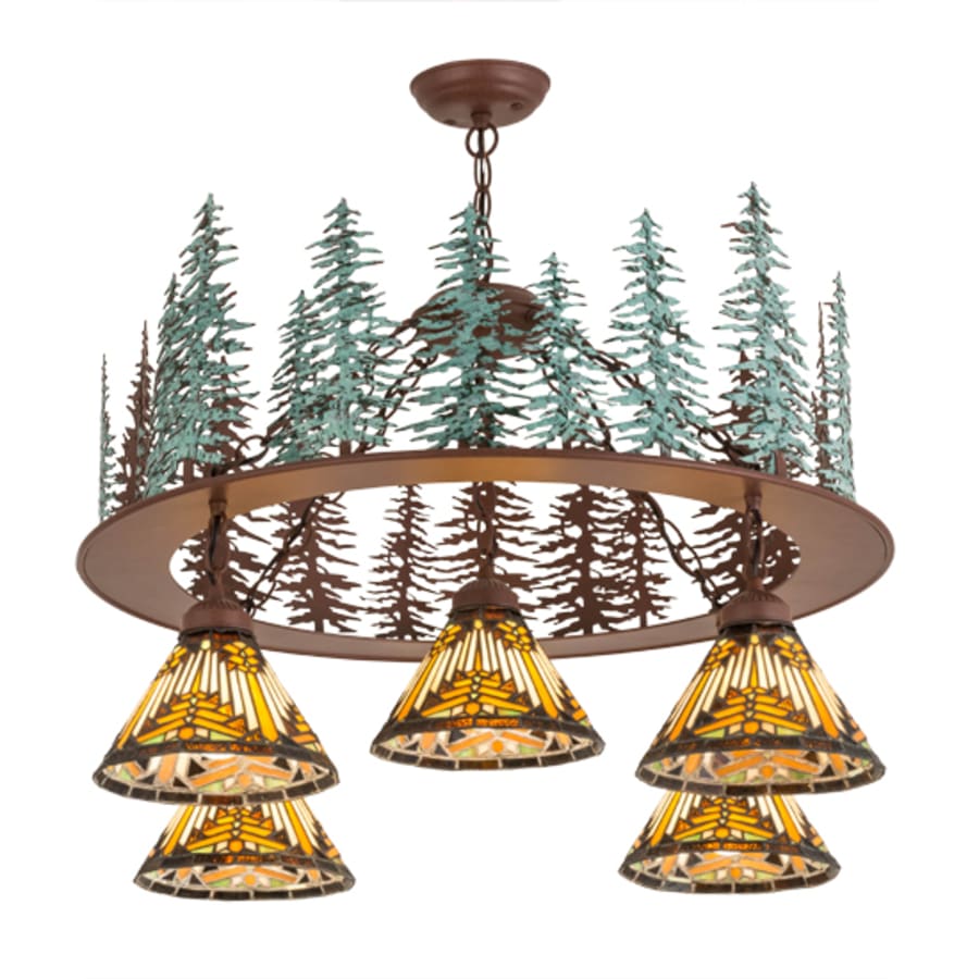 Meyda Tiffany Nuevo Mission 5 Light 34" Wide Chandelier