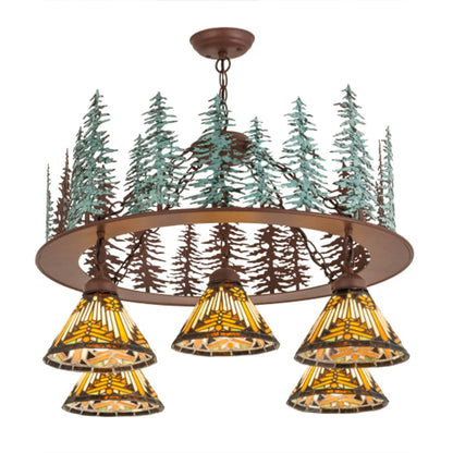 Meyda Tiffany Nuevo Mission 5 Light 34" Wide Chandelier