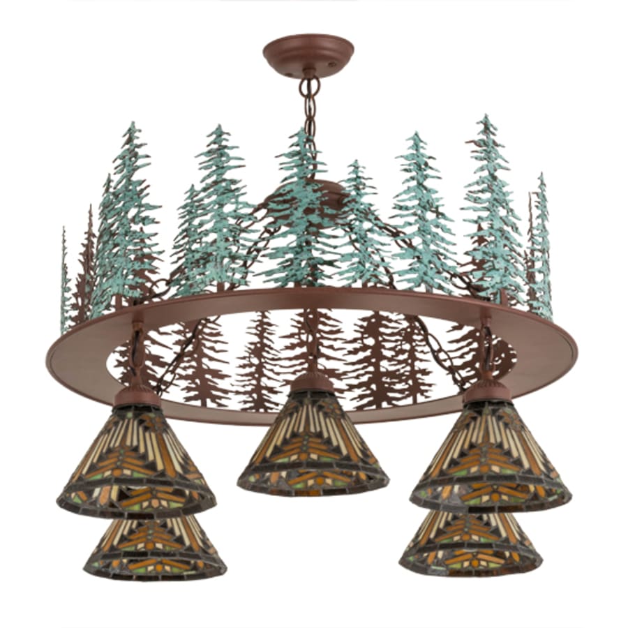 Meyda Tiffany Nuevo Mission 5 Light 34" Wide Chandelier
