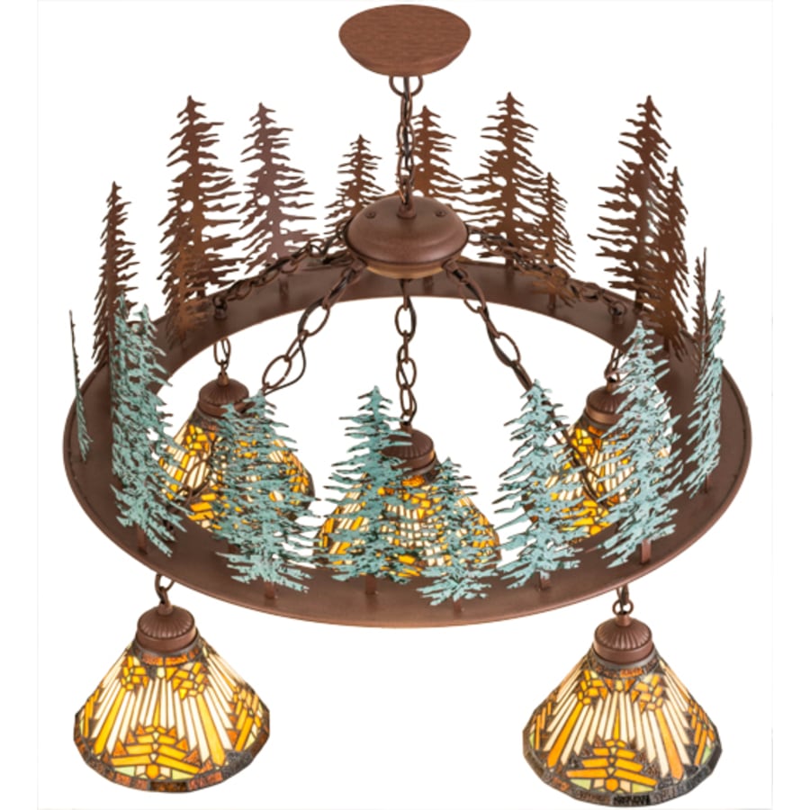 Meyda Tiffany Nuevo Mission 5 Light 34" Wide Chandelier