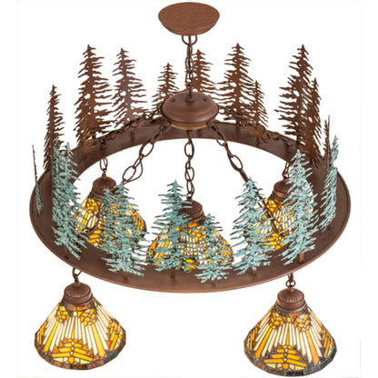 Meyda Tiffany Nuevo Mission 5 Light 34" Wide Chandelier
