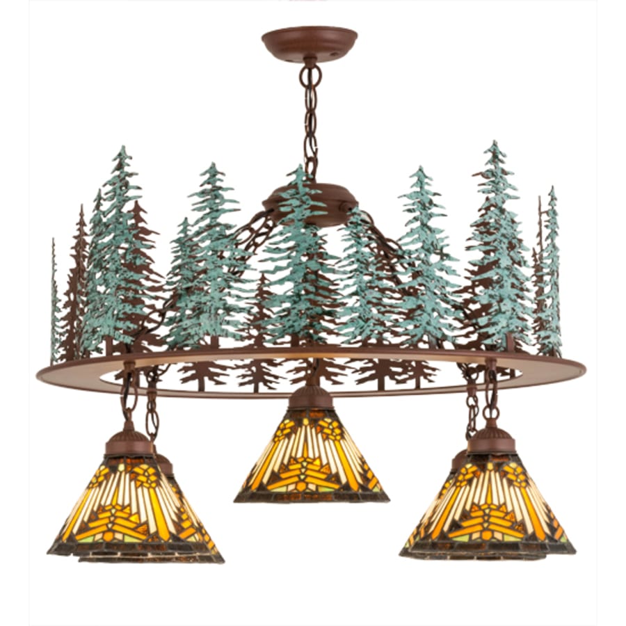 Meyda Tiffany Nuevo Mission 5 Light 34" Wide Chandelier