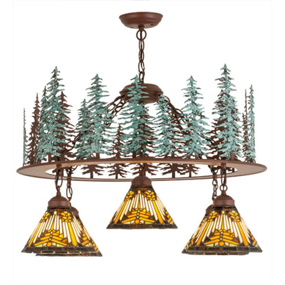 Meyda Tiffany Nuevo Mission 5 Light 34" Wide Chandelier