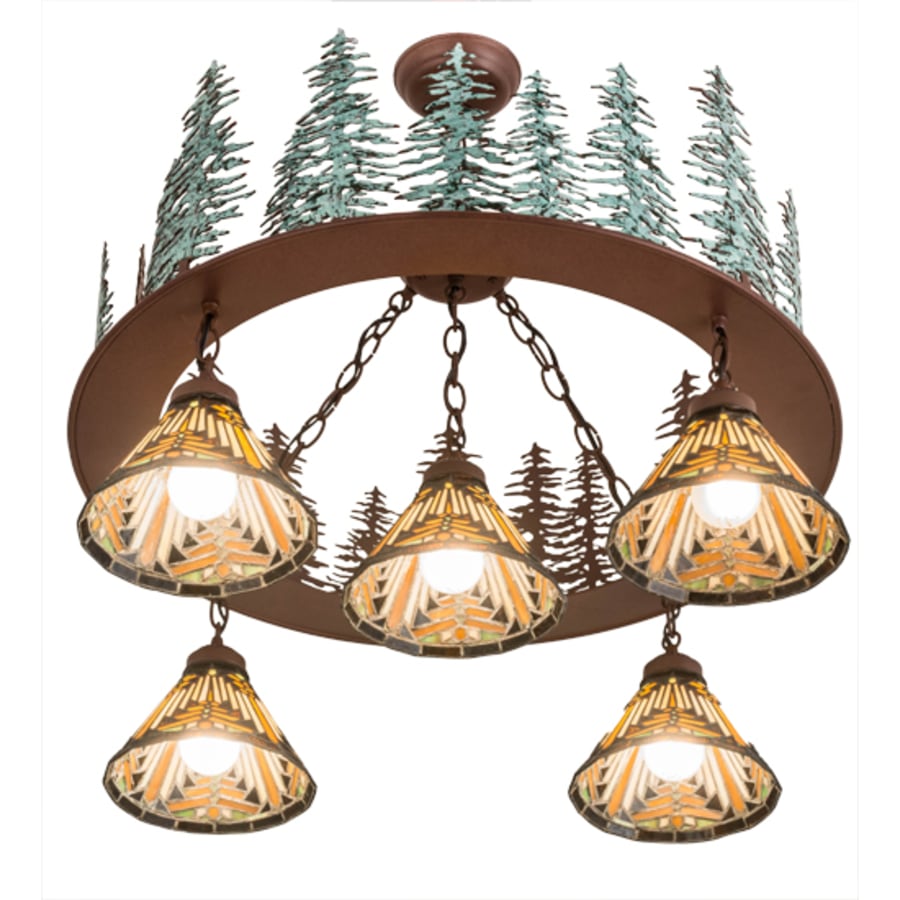 Meyda Tiffany Nuevo Mission 5 Light 34" Wide Chandelier