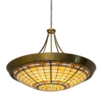 Meyda Tiffany Fleur-de-Lite 10 Light 54" Wide Pendant