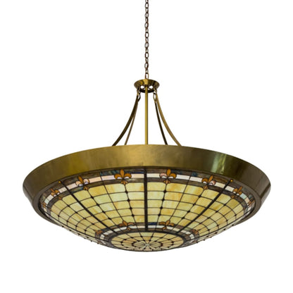 Meyda Tiffany Fleur-de-Lite 10 Light 54" Wide Pendant