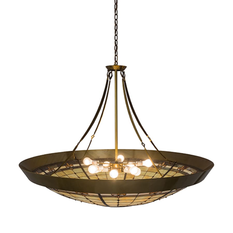 Meyda Tiffany Fleur-de-Lite 10 Light 54" Wide Pendant